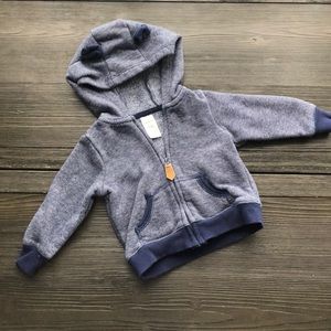 🤑FREE Navy Blue Striped Zip Up